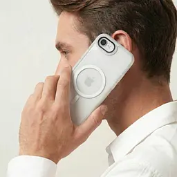 Чехол для Apple iPhone 16e/17e, Uniq MagCase, белый, противоударный, панель-накладка с магсейф, ударопрочный TPU+PC, с магнитом MagSafe, поддержка полноценной беспроводной зарядки, ArmorStandart (ARM83873) - мініатюра 5