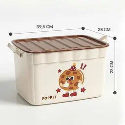 Багатофункціональний ящик для зберігання іграшок Poppe Хепі Дей з ручками великий  білий (PP-001O-S) - мініатюра 3