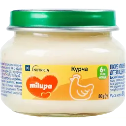 М'ясне пюре Milupa Курча, 80 г