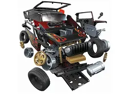Конструктор Airfix джип Quickbuild Jeep Quicksand Concept чорний J6038 - мініатюра 3