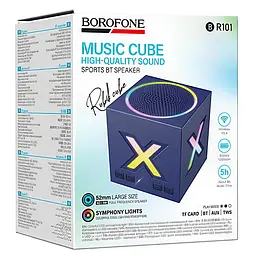 Bluetooth колонка Borofone BR101 Rubik sports Blue - мініатюра 4