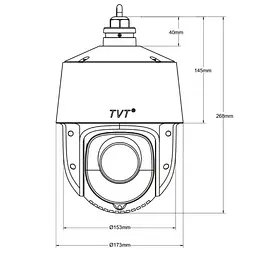IP PTZ-відеокамера 8Mp TVT TD-8483IS3N(PE/25M/AR15) f=4.8-120mm 25x (77-00448) - мініатюра 4