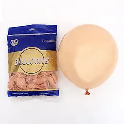 Надувні повітряні кульки Ballons 26 см (10") 100 шт наповнення повітрям або гелієм Тілесний
