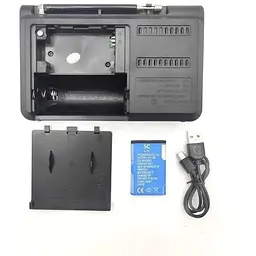 Портативна колонка радіоприймач аналоговий XPRO RX-1313 USB FM радіо чорна (RX-1313_256) - мініатюра 3