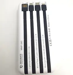 Потужний Повербанк 20000mAh 4in1 Power Bank із швидкою зарядкою 2USB Type-C 2.1A 5W Maxmate MMP-20C - мініатюра 2