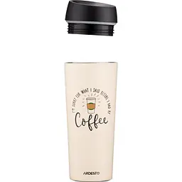 Термокухоль Ardesto Coffee Time, нержавіюча сталь, бежевий, 450 мл (AR2645C) - мініатюра 2