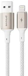 Кабель Proove Dense Metal USB to Lightning 2.4A (1m) white (CCDM20001102)