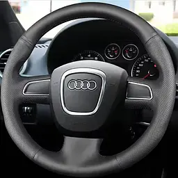 Чохол Обплетення Керма для Audi A3/A4/A5/A6/Q5/Q7 2004-2012 Шкіра (Модельна Викрійка) №3