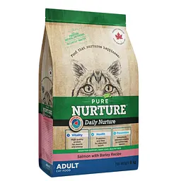 Сухий корм для котів Pure Nurture Daily Salmon with Barley Adults Cats Холістик з лососем та ячменем 8 кг
