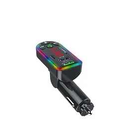 FM модулятор HAVIT HV-FM813BT 2USB+USB-C RGB Black HAVIT (27974-000) - мініатюра 3