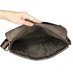 Чоловіча шкіряна сумка через плече GRANDE PELLE 32х24х6 см sum0025720 - мініатюра 2