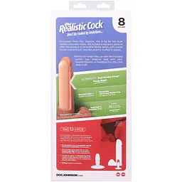 Фалоімітатор Doc Johnson The Realistic Cock ULTRASKYN 8 Inch, 21 см - мініатюра 11