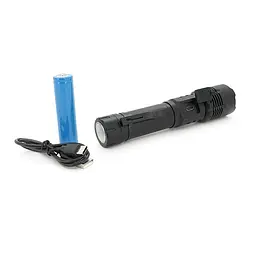 Ліхтарик BP-C18 P50, Zoom, 1+2 режими, корпус метал, магніт, акум 18650, індикація заряду, USB кабель, BOX - мініатюра 3