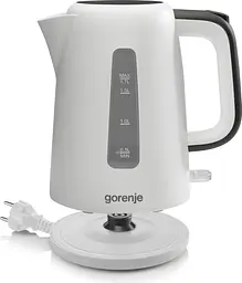 Gorenje Електрочайник 1.7 л, Strix контроль, пластик, білий - мініатюра 5