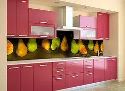 Кухонний фартух Великі Груші вінілова наклейка ПВХ фрукти Коричневий 60х300 см Happy Pocket Z180796 - мініатюра 2