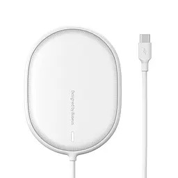 Заряджання бездротове BASEUS Light Magnetic Wireless Charger набір для IPhone 12 15 W (WXQJ-02) біле - мініатюра 2