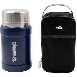 Термос Tramp з широким горлом 800 мл в чохлі Blue (1042-UTRC-132-blue)