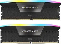Оперативна пам'ять Corsair 32GB (2x16GB) DDR5 6000MHz Vengeance RGB Black (CMH32GX5M2E6000C36) - мініатюра 1