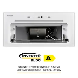 Витяжка повновбудована WEILOR LUMINA WBG 69 WHITE SILENCE - мініатюра 12