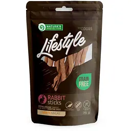 Ласощі для собак, стики з кролика, Nature's Protection Lifestyle snacks for dogs, rabbit sticks, 75г