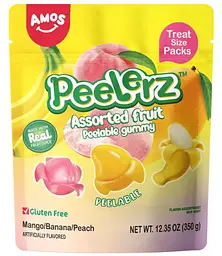 Желейні цукерки Amos Peelerz Assorted Fruit Peelable Gummy 350г