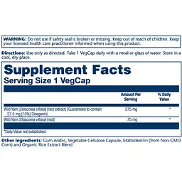 Дикий ямс Solaray Wild Yam Root Extract 275 мг 60 капсул - мініатюра 2