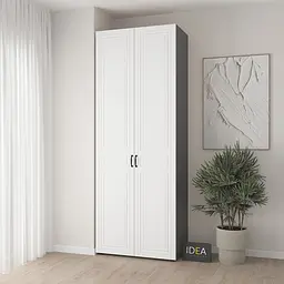 Шафа для одягу з полицями С-9.2 Антрацит/Білий Idea