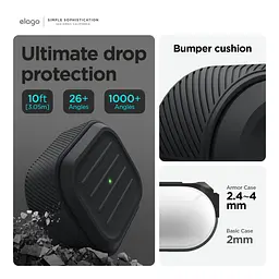 Чохол Elago Armor Case Black for AirPods Pro 2nd Gen чорний (EAPP2C-ARMOR-BK) - мініатюра 2