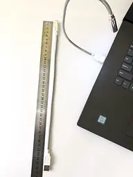Ліхтарик гнучкий металевий USB LED лампа 32см підсвічування для ноутбука працює від будь-яких пристроїв з USB-портом UKC - мініатюра 4