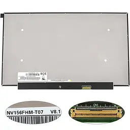 Матриця 15.6 NV156FHM-T07 touch (1920*1080 40pin(eDP IPS) LED SLIM(без планок та вушок дп=260) матова роз'єм праворуч