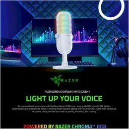Мікрофон Razer Seiren V3 Chroma White (RZ19-05060200-R3M1) - мініатюра 2