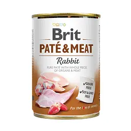Вологий корм Brit Care Pate & Meat для собак з кроликом 400 г (арт.100076/530311)