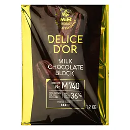 Шоколад молочний Delice D'or М740 блок 1.2 кг - мініатюра 3