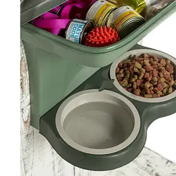 Підставка для корму пластикова Food Stand 48x27x42h сіро-бежевий - мініатюра 8