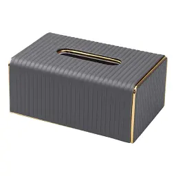Серветниця з екошкіри 20х13х9 см, сірий Yiwu HP-3-203G