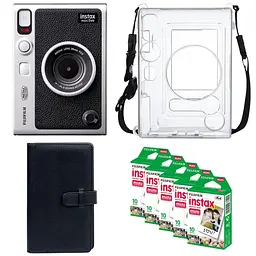 Подарочный набор камера Fujifilm Instax Mini EVO, Фотобумага 50 шт, Прозрачный чехол, Фотоальбом 108 фото