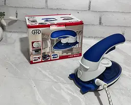 Дорожня міні праска з функцією вертикального відпарювача Mini Steam Iron HT-558B 1000Вт Синій - мініатюра 8