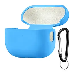 Чохол Silicone Case 2,5mm with microfiber for AirPods Pro 2 зі шнурком Wave Blue