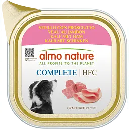 Вологий корм для собак Almo Nature HFC Dog Complete з телятиною і шинкою 150 г