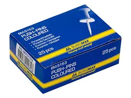 Кнопки-цвяшки BUROMAX 25шт ,кольорові JOBMAX, BM.5153 - мініатюра 2