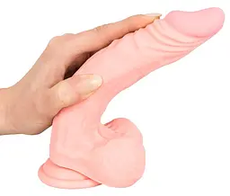 Фалоімітатор на присосці Orion Medical Silicone 21 см тілесний - мініатюра 5