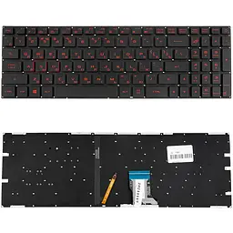 Клавіатура для ноутбука ASUS (GL702VS) rus чорний без фрейма підсвічування клавіш