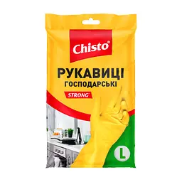 Рукавички господарські Chisto Strong Латексні 1 пара L (4820164153482)