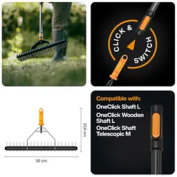 Насадка-граблі для аерації Fiskars OneClick™ (1080679) - мініатюра 2