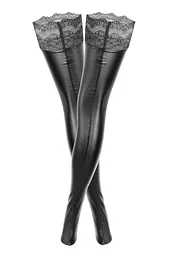 Панчохи з мокрим ефектом Noir Handmade F135 Powerwetlook stockings, XXL, без мисків - мініатюра 4