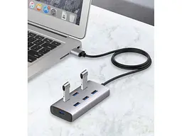Мультипортовий адаптер Maiwo USB3.0 Type-A/Type-C to 7х USB3.0 (KH700) - мініатюра 8