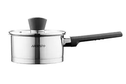 Ківш Ardesto Gemini, зі скляною кришкою, нержавіюча сталь, 0,9 л (AR3609G) - мініатюра 2