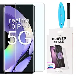 Захисне скло DK для Realme 10 Pro+ UV Curved 017496 clear 2 шт. - мініатюра 2
