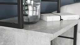 Стіл-тумба трансформер Смарт 3/1 з етажеркою Ferrum-decor 1430x1450x500 Чорний метал ДСП Бетон 16 мм (FRD-105115) - мініатюра 8