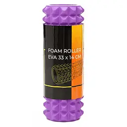 Масажний ролик Cornix EVA 33 x 14 см (валик, ролер) XR-0328 Violet - мініатюра 5